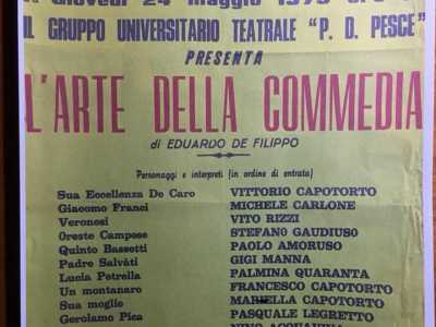 ...portando in scena la sua opera �L'arte della commedia� interpretata da giovani artisti molesi (foto di Mario Scarpetta)